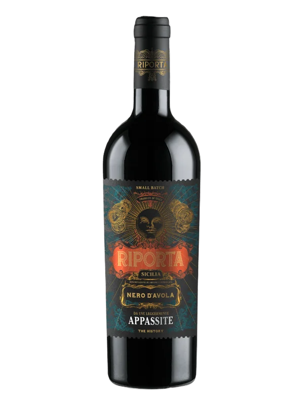 Riporta Nero d'Avola Sicilia DOC da uve leggermente appassite